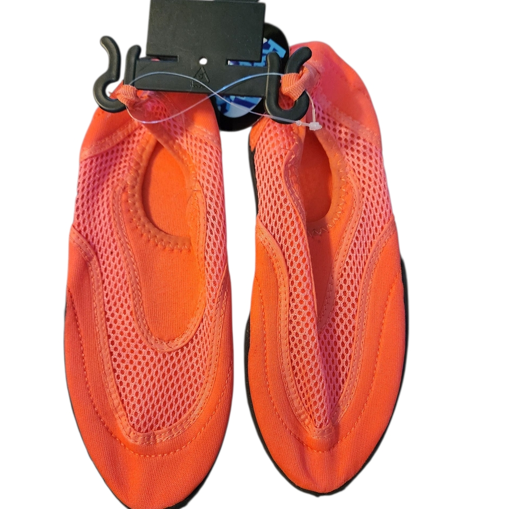 Aqua Orange Athletic Slip-On Mesh Shoes